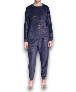 Pijama Polar Manga Larga Con Pantalón Mujer Lazy Lola 3431