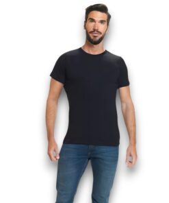 Playera Stretch Cuello Redondo Con Manga Corta Algodón 3603