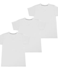 Playera Cuello V Algodón Niño/Adolescente 3pza Optima 36119