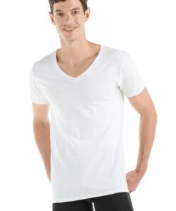Playera Camiseta Cuello V Algodón Hombre 3 Pza Optima 38885