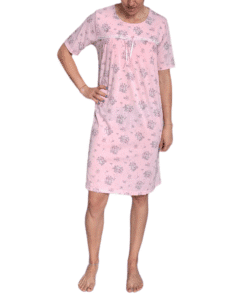 Pijama Camisón Cerrado Algodón Manga Corta Dama Intime 40717