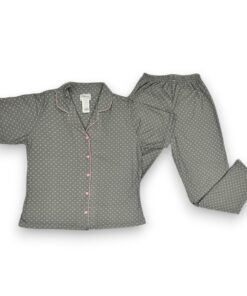 Pijama Abierta Botones Manga Corta Con Pantalón Deborah 5323