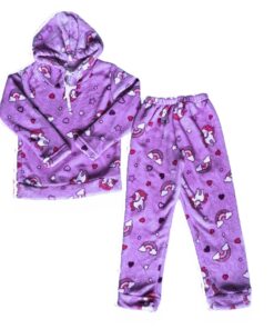 Pijama Polar Con Gorro Manga Larga Pantalón Niña Sleepy 5391