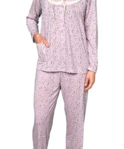 Pijama Con Botones Manga Larga Pantalón Dama Intime 60715