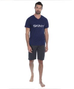 Pijama Ligera Algodón Manga Corta Y Short Hombre Skiny 74656