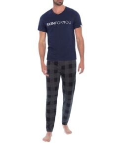 Pijama Ligera Manga Corta Con Pantalón Hombre Skiny 74684