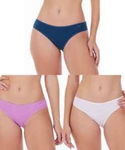 Panty Bikini Algodón Mujer 3 Piezas Multicolor Skiny 75389