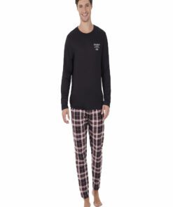 Pijama Suave Playera Manga Larga Pantalón Hombre Skiny 75475