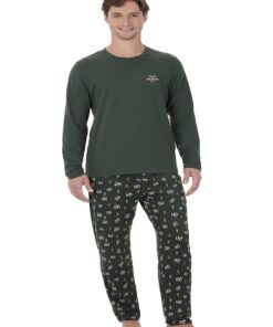 Pijama Navideña Hombre Manga Larga Pantalón Skiny 75486