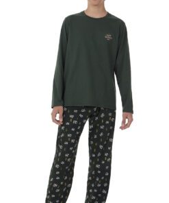 Pijama Navideña Niño Manga Larga Pantalón Skiny 75556