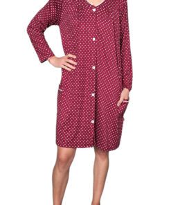 Pijama Bata Camisón C/ Botones Manga Larga Dama Jevec Cb2333