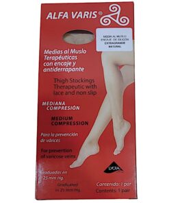 Media Con Banda de Silicón Mediana Compresión Prevaris