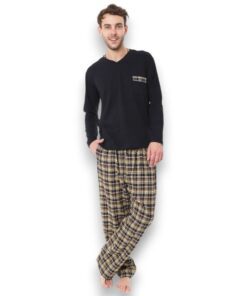 Pijama Algodón Hombre Manga Larga Pantalón C/ Bolsas Jaimys