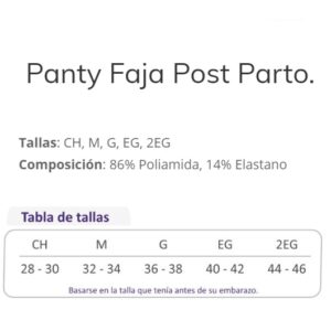 A Calzón Con Faja Postparto/postcesárea, 3 Piezas