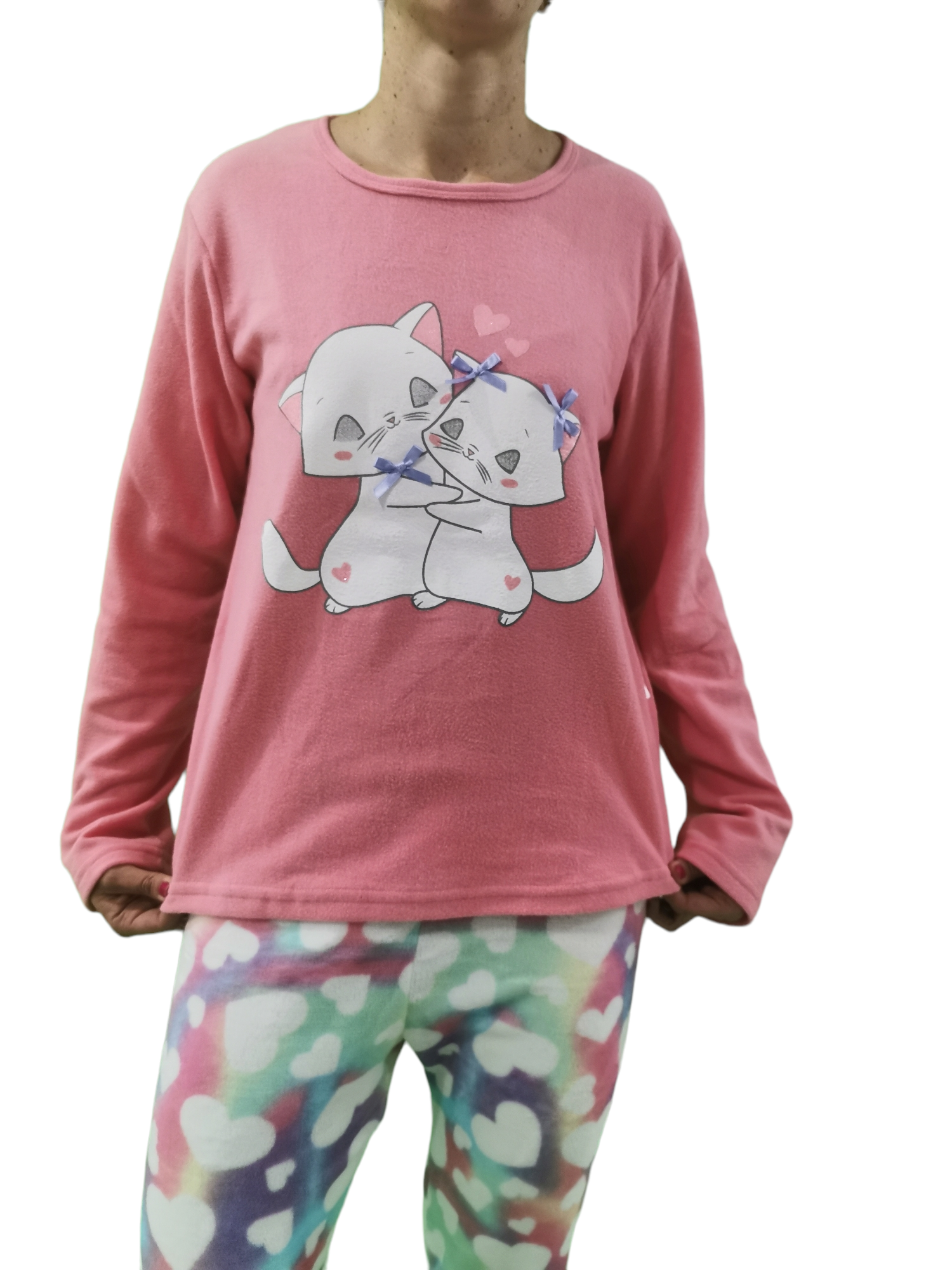 pijama-polar-gatitos-dama-mujer-manga-larga-pantalon-13725-lazy-lola