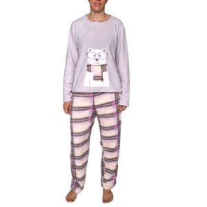 pijama-polar-manga-larga-pantalon-dama-mujer-3400-lazy-lola