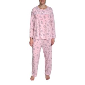 pijama-manga-larga-boton-pantalon-algodon-mujer-intime-60717