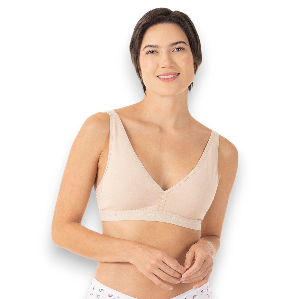 Bra Tipo Bralette Copa Triangular Algodón Mujer Optima 13634