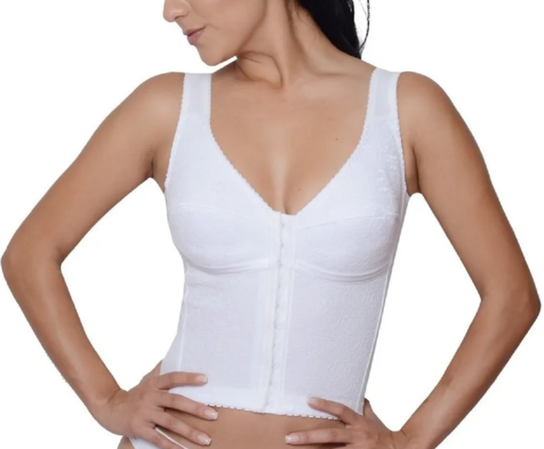 Brasier Peto Largo Soporte Espalda Broches Al Frente 2002 Leyda