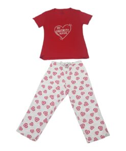Pijama Capri Twins  Fresca Algodón Manga Corta Dama Mujer