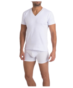 Playera Cuello V Eurus Manga Corta Algodón Hombre 28ve