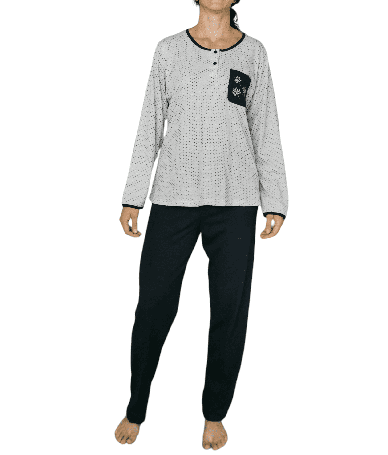 Pijama Dama Pantalon Pijama Algodon Mujer Pijama Largo Mujer