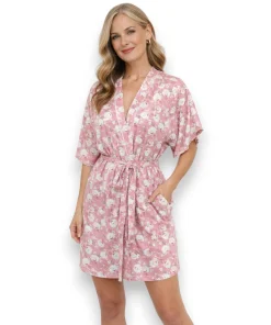 Bata Fresca Ligera Manga Corta Cinta Deborah 1202 Mujer Dama