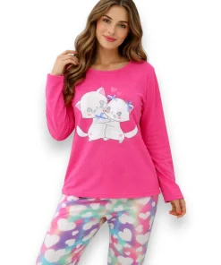 pijama-polar-gatitos-dama-mujer-manga-larga-pantalon-13725-lazy-lola