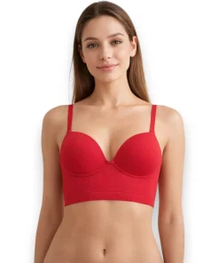 Bra Bustier Media Copa Ancho Peto Corto 1V8188 Claretta