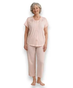 pijama-abierta-algodon-manga-corta-pantalon-debora-4110-dama