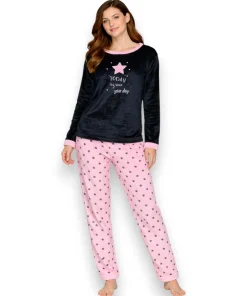 pijama-polar-pantalon-flannel-manga-larga-mujer-58218