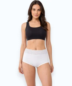 Pantaleta Completa De Algodón Con Encaje Mujer MKM 001